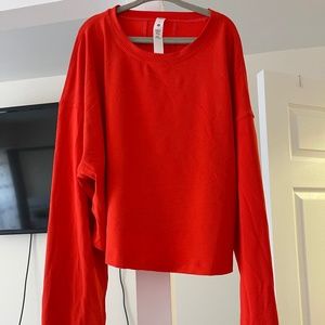 Lululemon orange long sleeved shirt